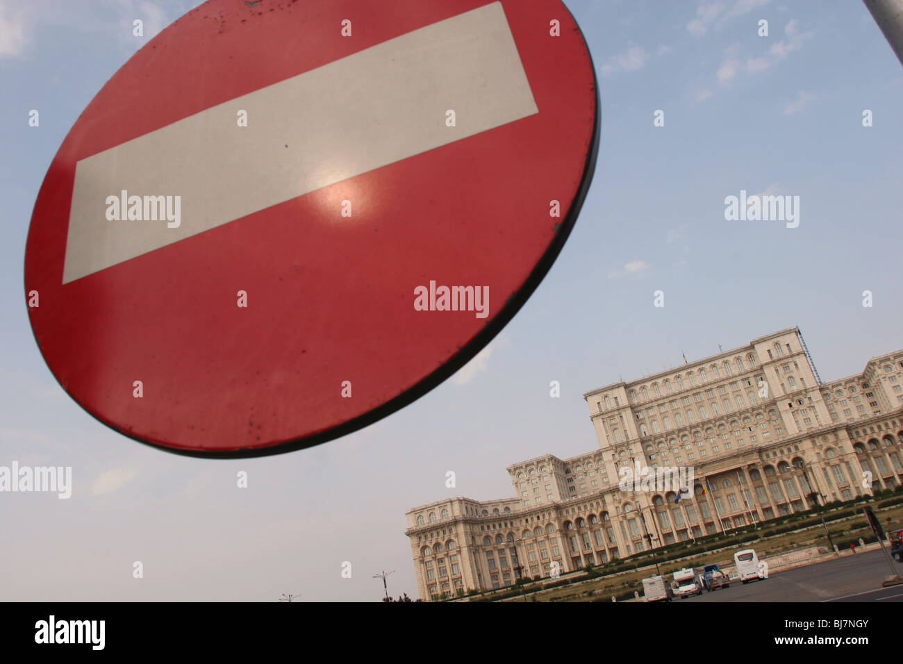 Casa del Parlamento ( precedentemente noto come casa del popolo- Casa Poporului) nella città di Bucarest, Romania Foto Stock
