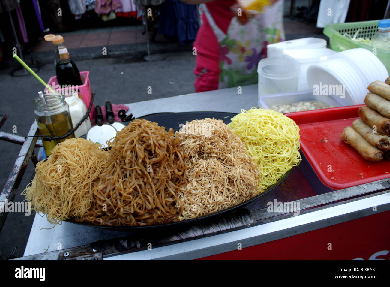 Pad Thai a Khao San Road Foto Stock