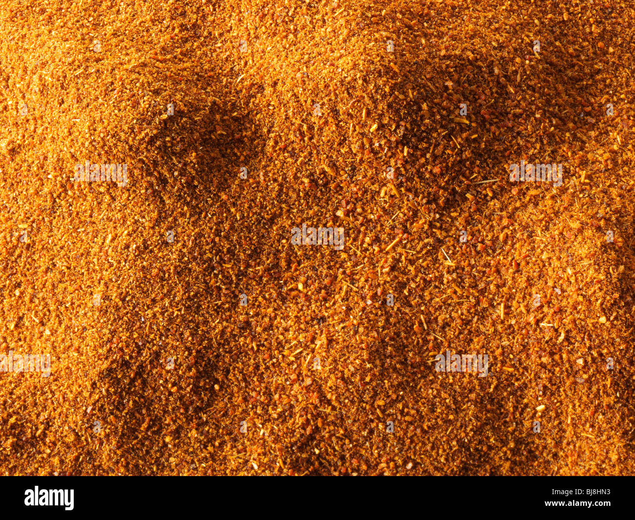 La massa di peperoncino in polvere , close up full frame Foto Stock