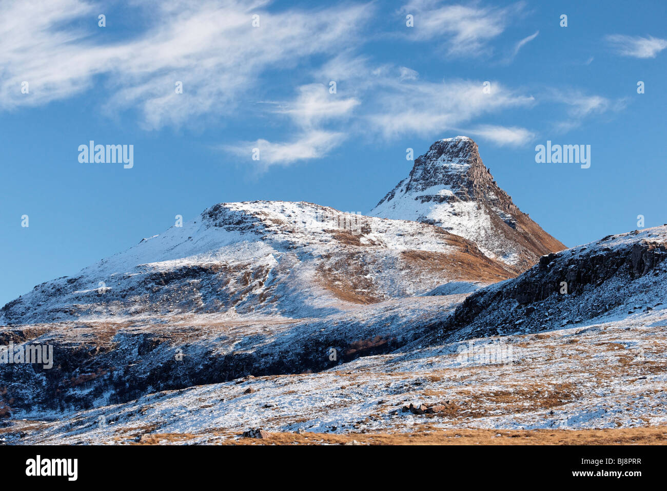 Stac Pollaidh, Inverpolly, Ross and Cromarty, Highland, Scotland, Regno Unito. Foto Stock
