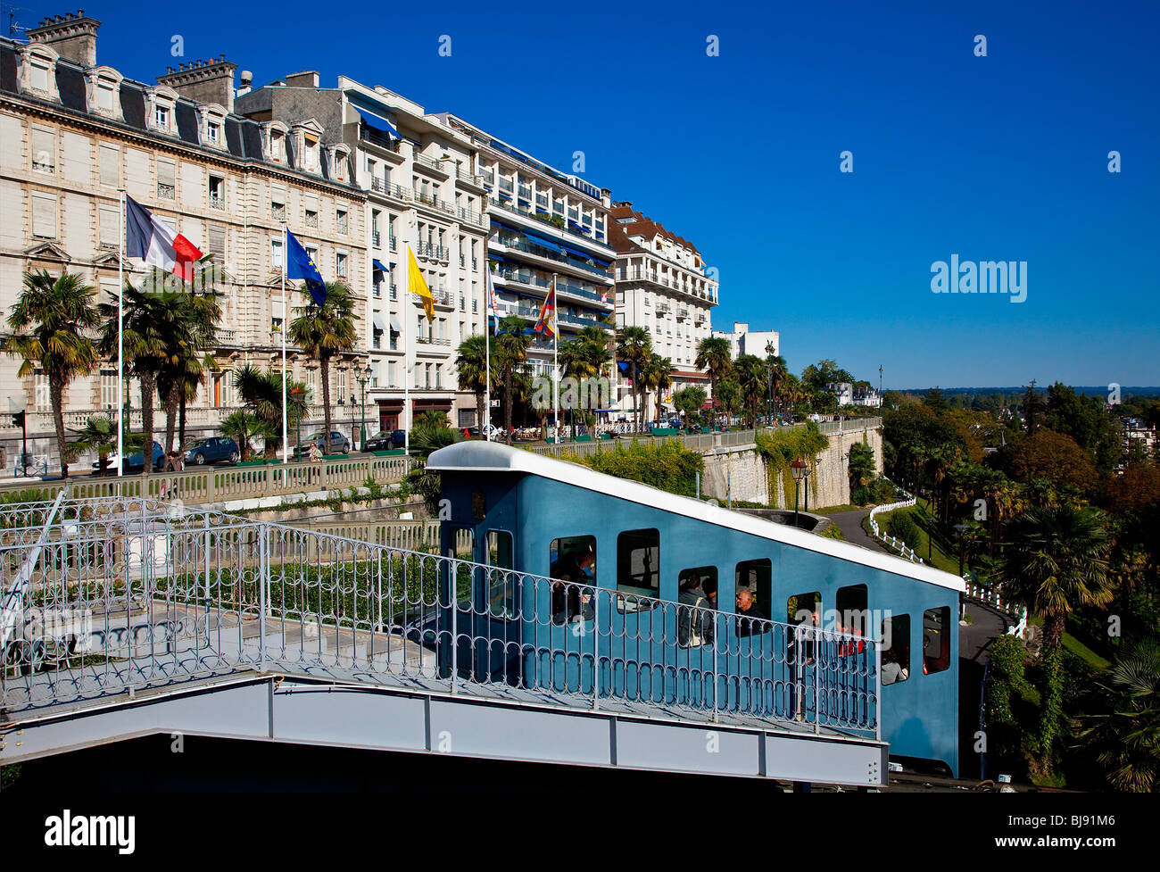 La funicolare, BOULEVARD DES PYRENEES, Pau Foto Stock