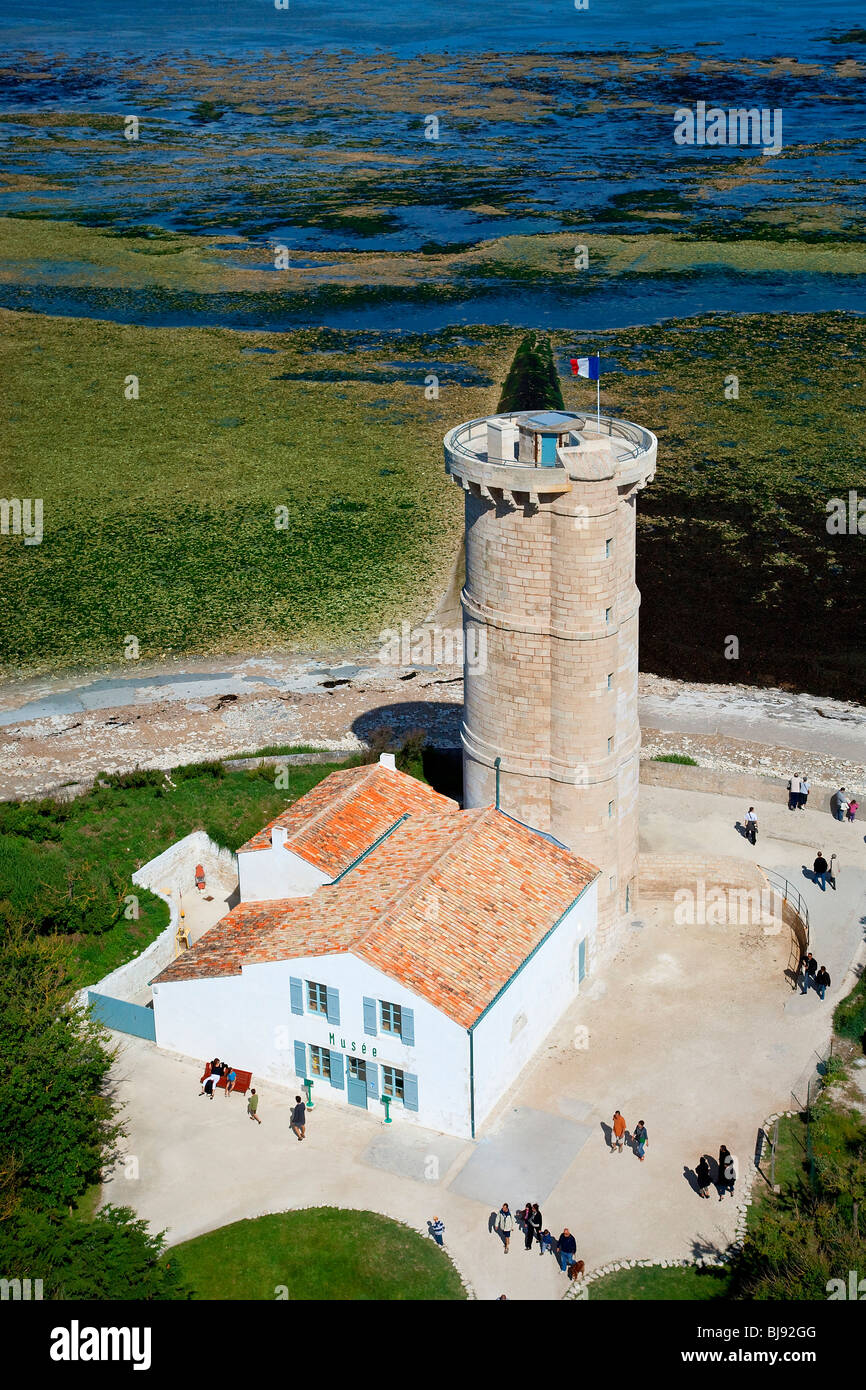 Faro Museo, PHARE DES BALEINES, ILE DE RE, Foto Stock