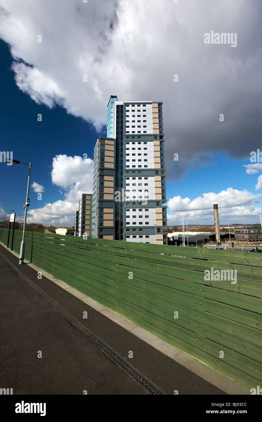 Victoria Hall Student Accommodation Wolverhampton University europa il più alto edificio modulare Foto Stock