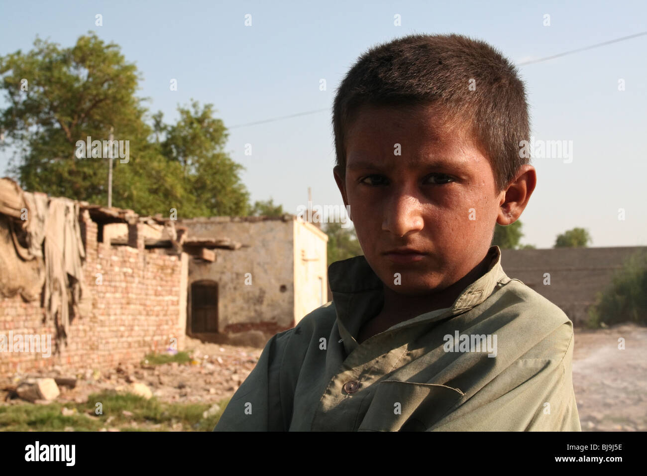 Kids Multan Pakistan Punjab strade Foto Stock