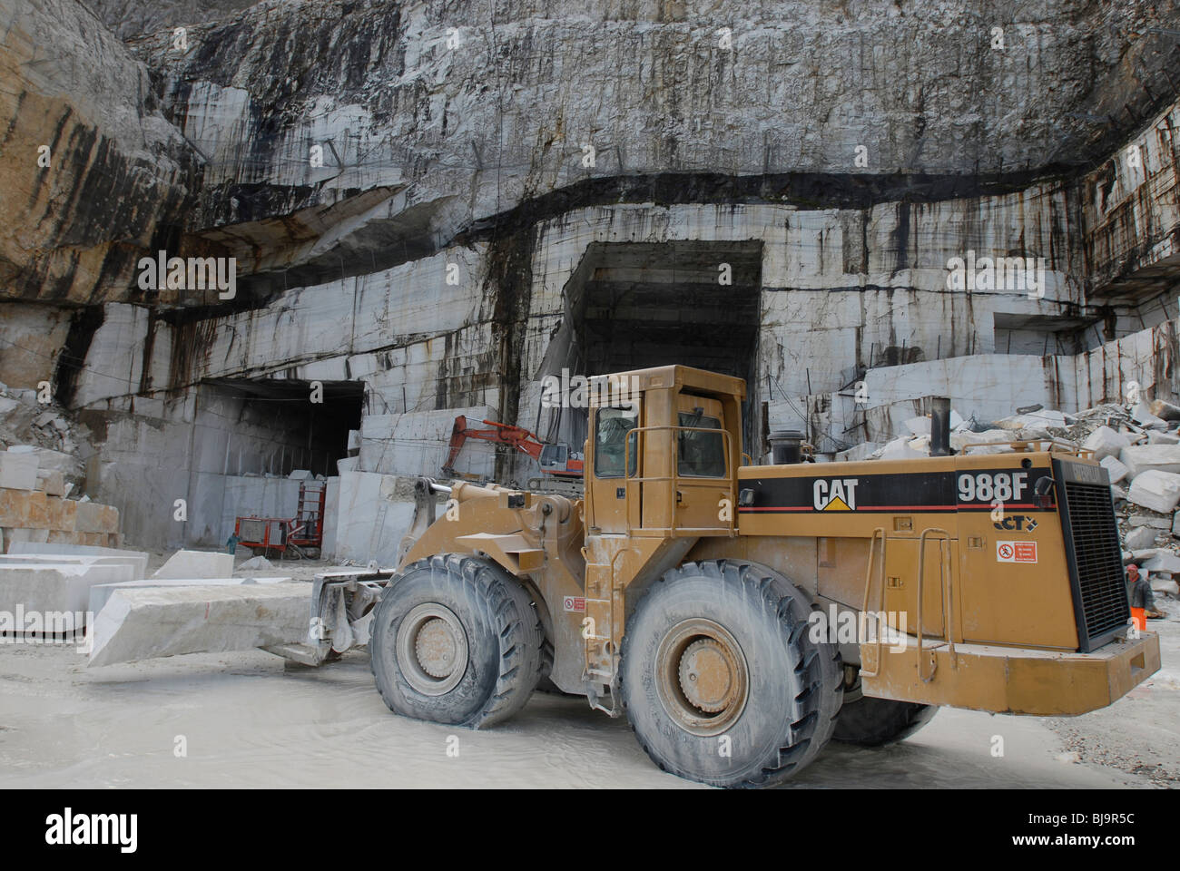 Cava di marmo, Lasa, Italia Foto Stock