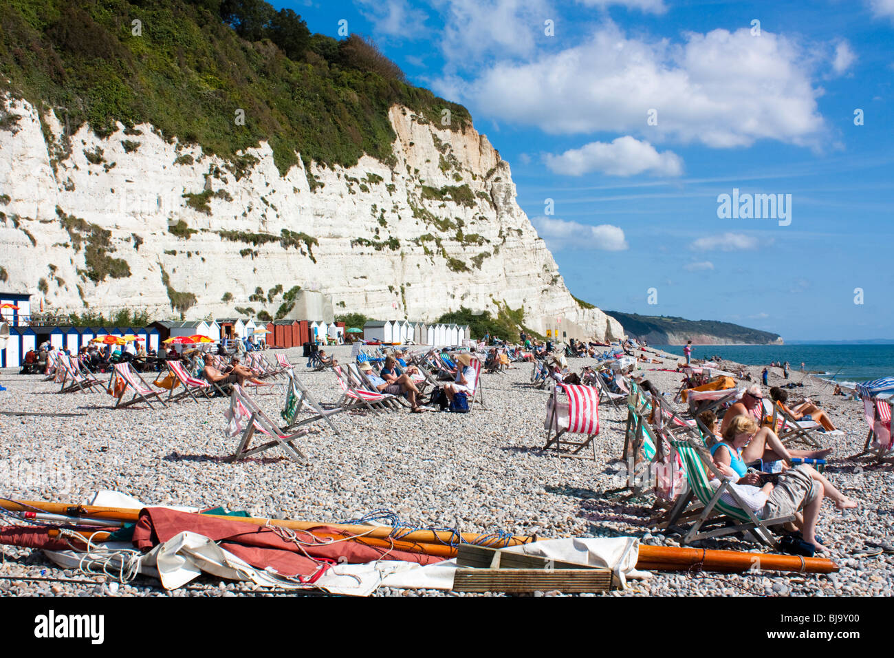 Spiaggia di birra, Devon England Regno Unito Foto Stock