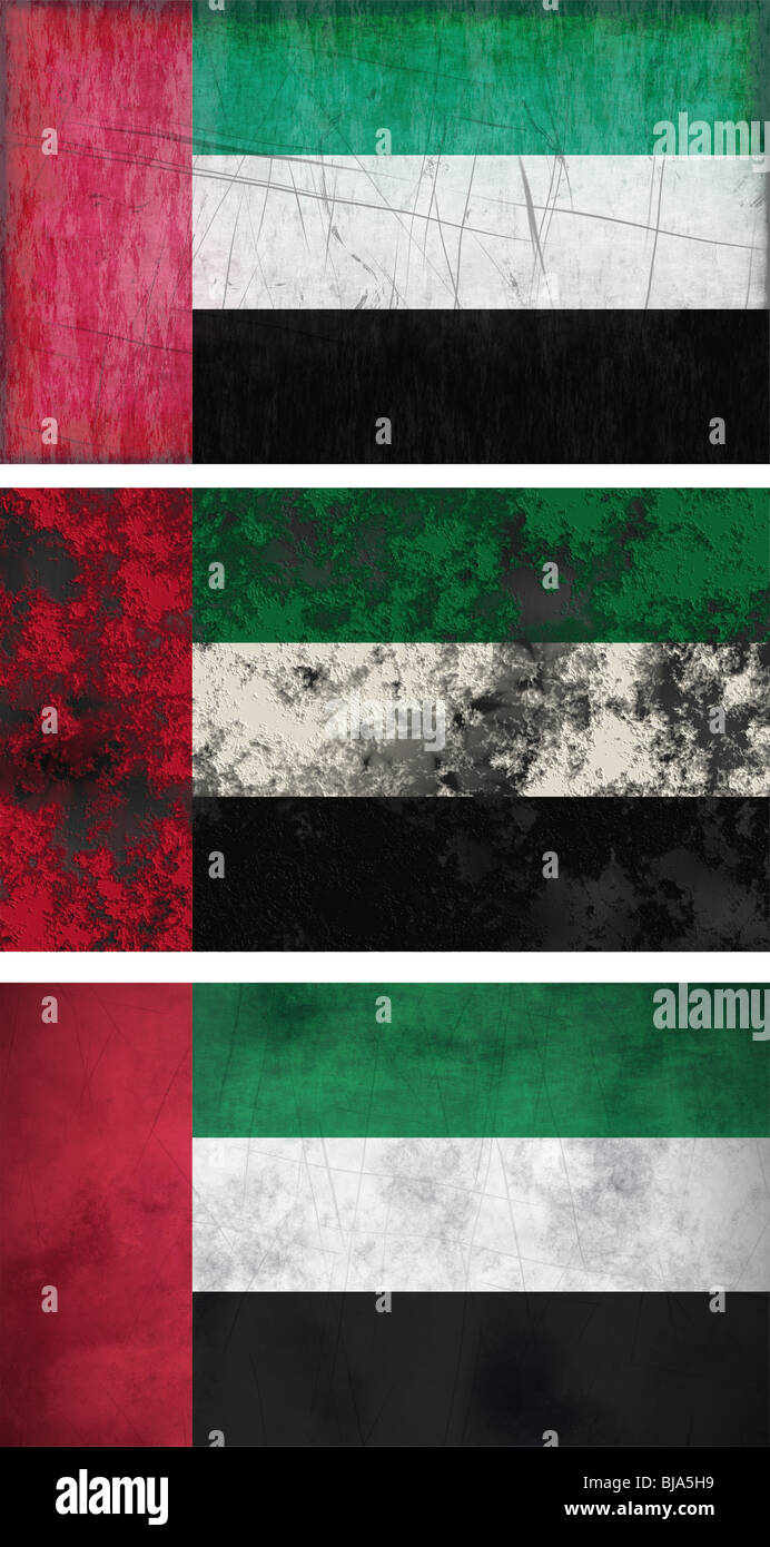 Grande immagine della Bandiera degli Emirati arabi uniti Foto Stock