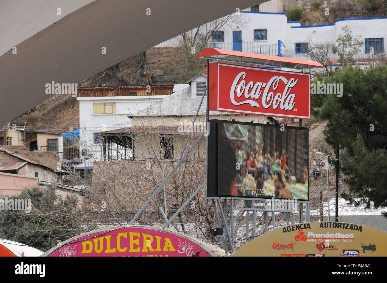 Nogales, Sonora, Messico, ha visto un calo di turisti provenienti dalla vicina Arizona, USA, dovuti al consumo di stupefacenti per la violenza del cartello. Foto Stock