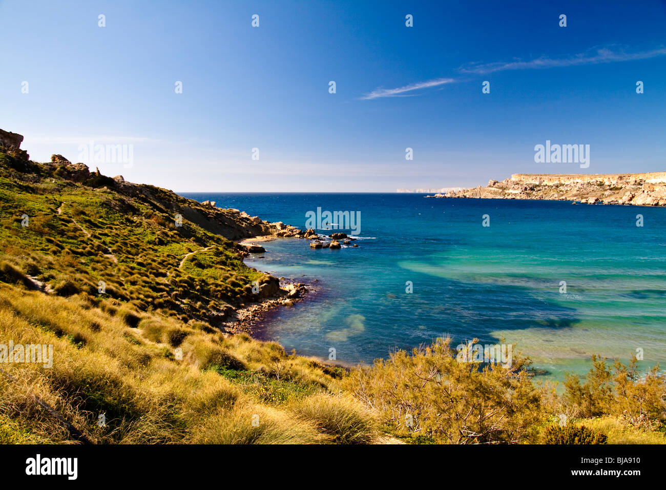 Costa mediterranea a Gozo, Malta Foto Stock