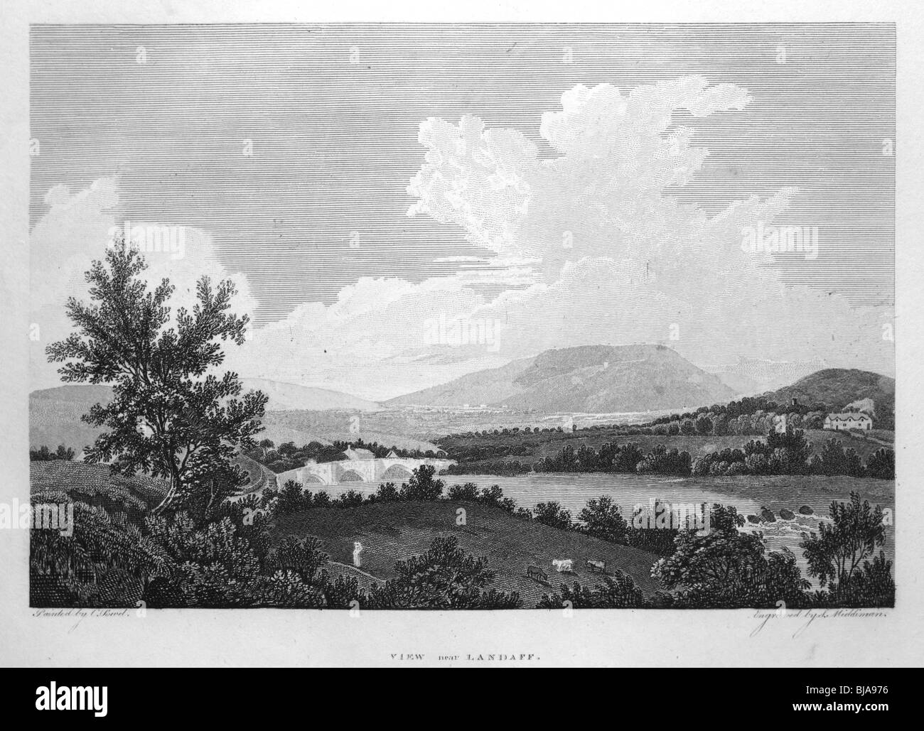 Visualizzare nelle vicinanze del Llandaff Foto Stock