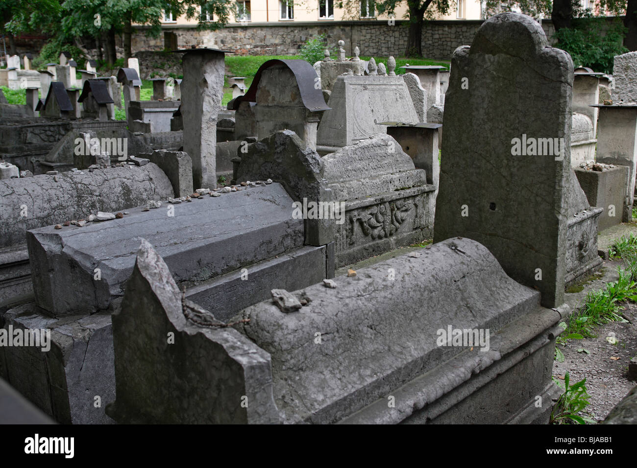 Kazimierz quartiere storico,Sinagoga Remuh e il cimitero,ex quartiere ebraico,Cracovia, Cracovia,Polonia Foto Stock