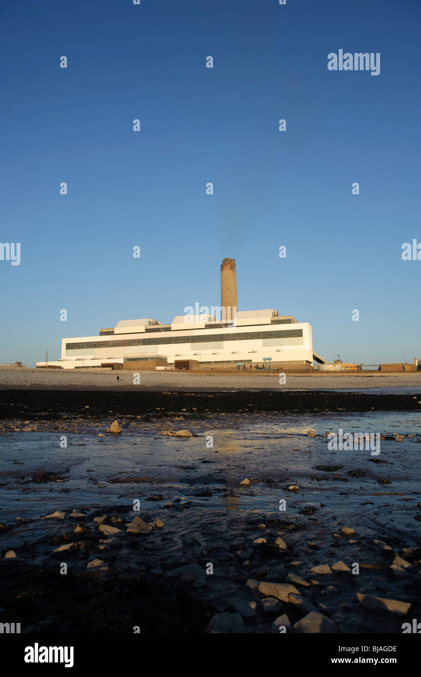 NPower Aberthaw alimentate a carbone di generazione di elettricità power station, sulla South Wales coast, REGNO UNITO Foto Stock