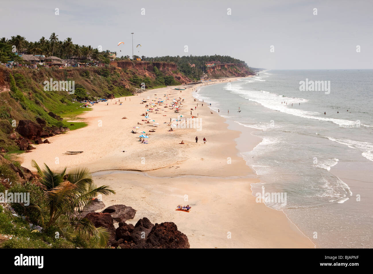 India Kerala, Varkala Beach Foto Stock
