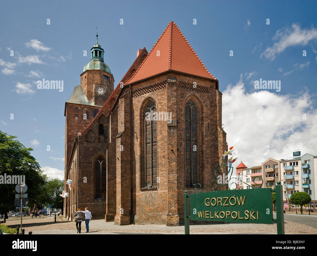 Cattedrale della Vergine Maria a Gorzów Wielkopolski, Lubuskie voivodato, Polonia Foto Stock