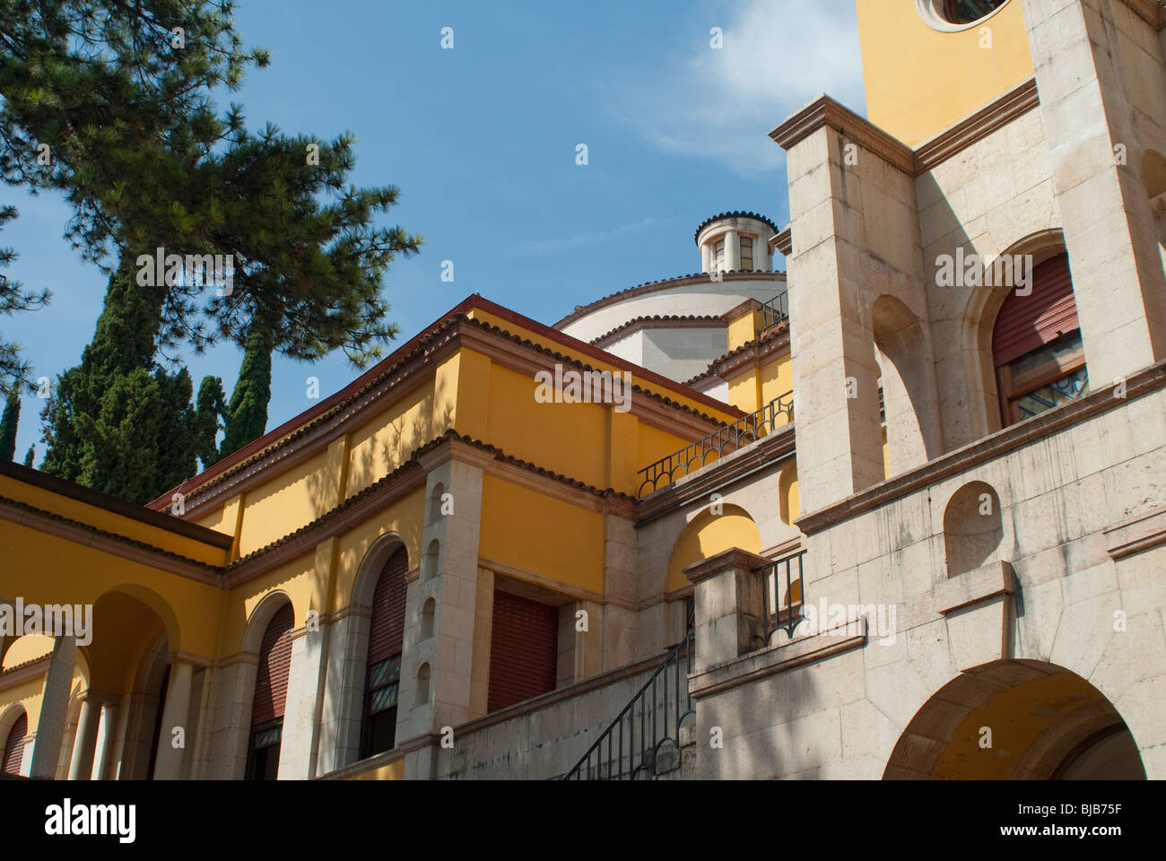 Il Vittoriale la casa del poeta Gabrieli D'Annunzio a Gardone Riviera sul lago di Garda, Lombardia, Italia, Europa Foto Stock