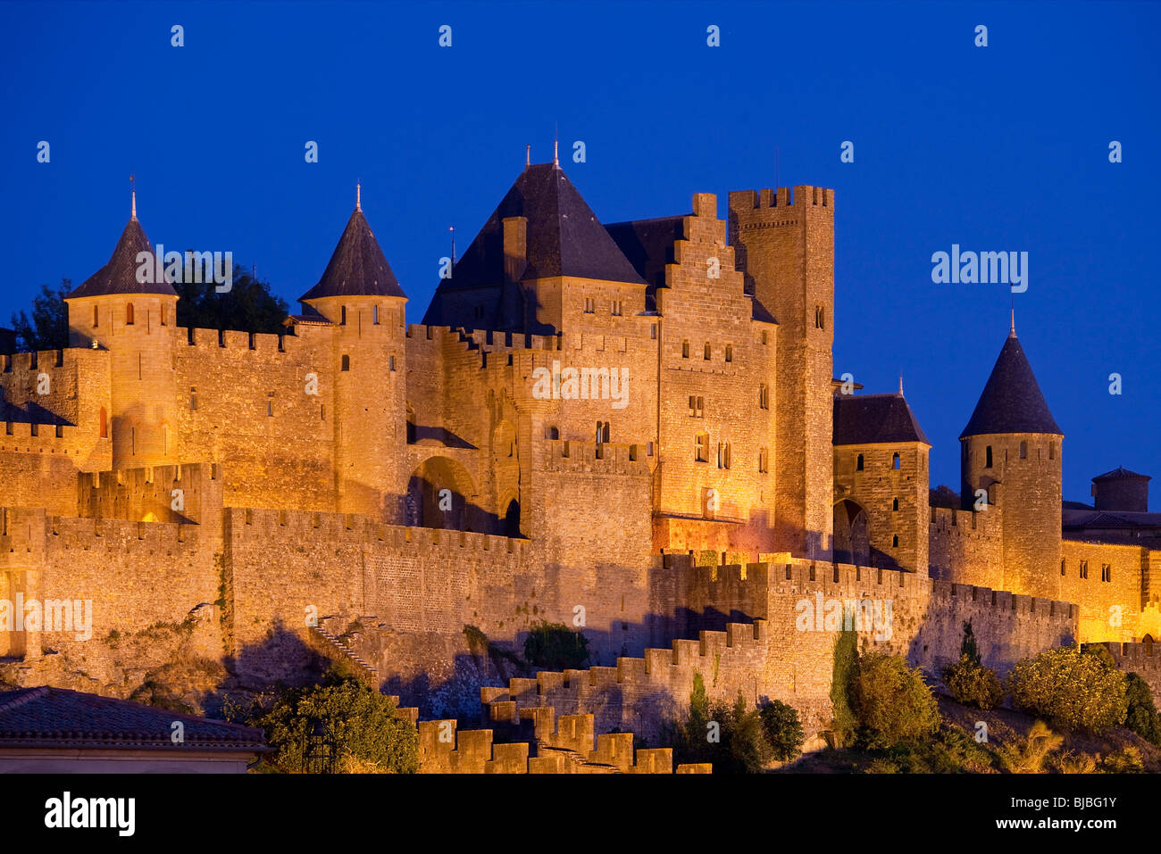 La città medievale di Carcassonne, Francia Foto Stock