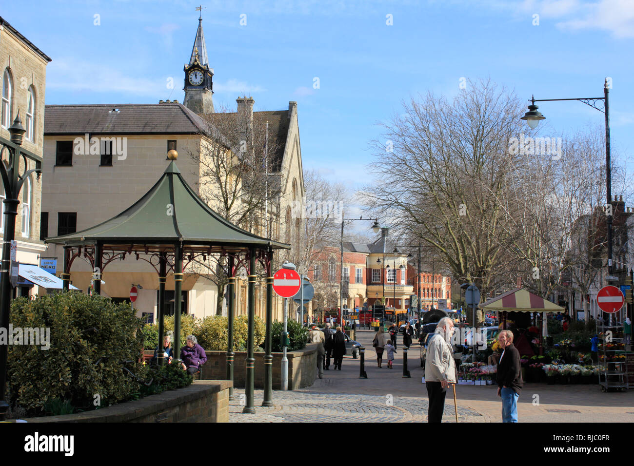 Banbury town center high street oxfordshire England Regno unito Gb Foto Stock
