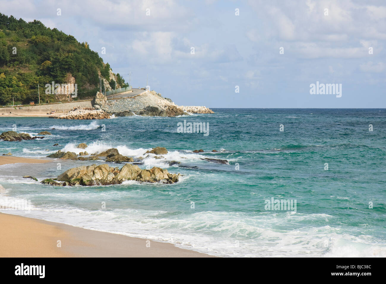 Spiaggia di Obo, costa orientale della Corea del Sud Foto Stock