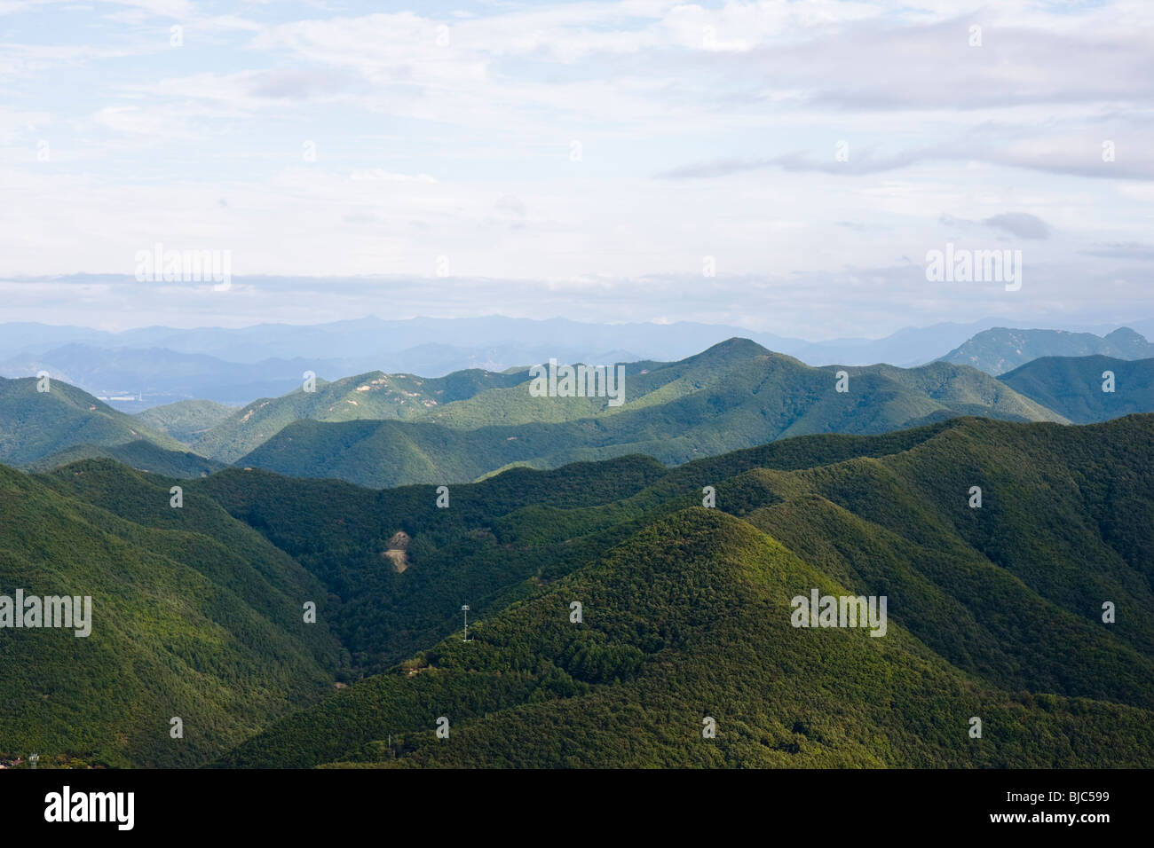 Verdi montagne Sobaek, Corea del Sud Foto Stock