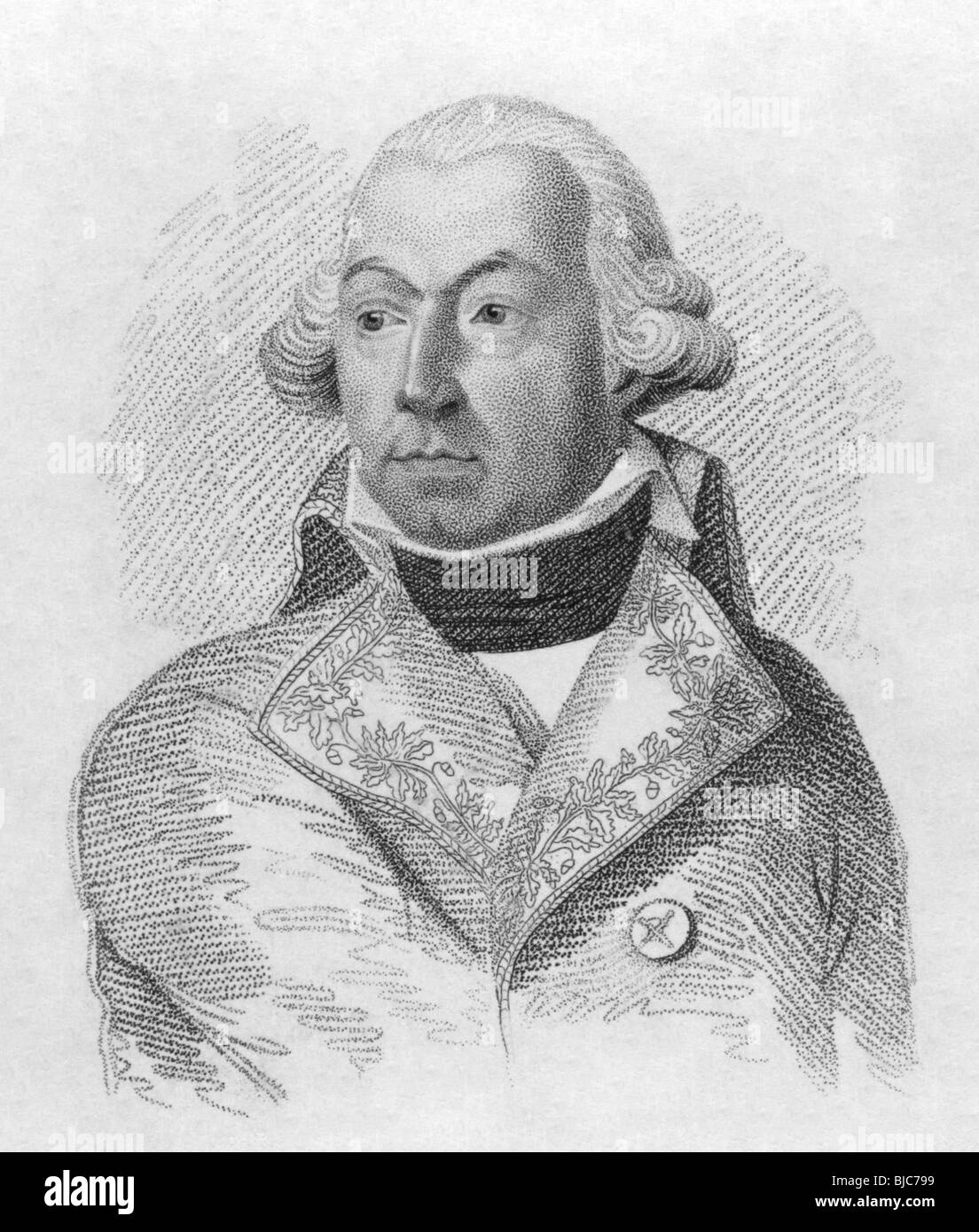 Barthelemy Louis Joseph Scherer (1747-1804) su incisione dal 1800s. Generale Francese durante il francese guerre rivoluzionarie. Foto Stock