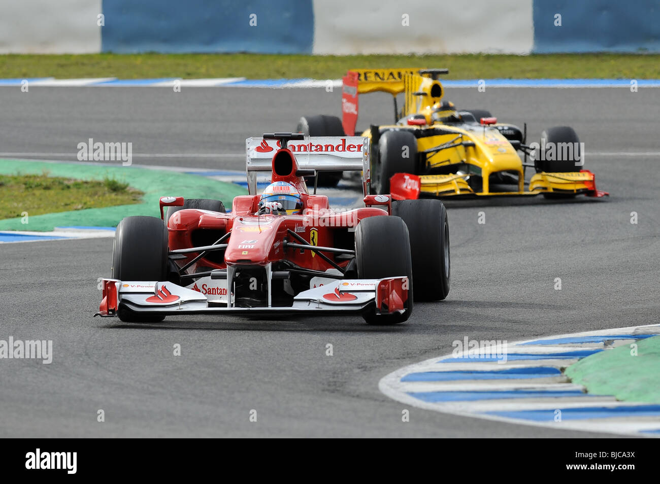 F1 di formula 1 ferrari Renault fernando alonso Foto Stock