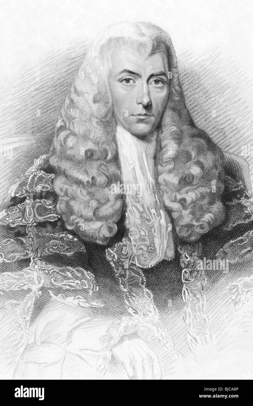 Henry Brougham (1778-1868) su incisione dal 1800s. Statista inglese che divenne Lord Cancelliere. Foto Stock