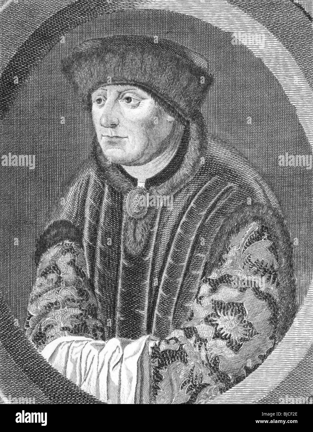 Thomas di Woodstock, duca di Gloucester (1355-1397) su incisione dal 1700s. Foto Stock