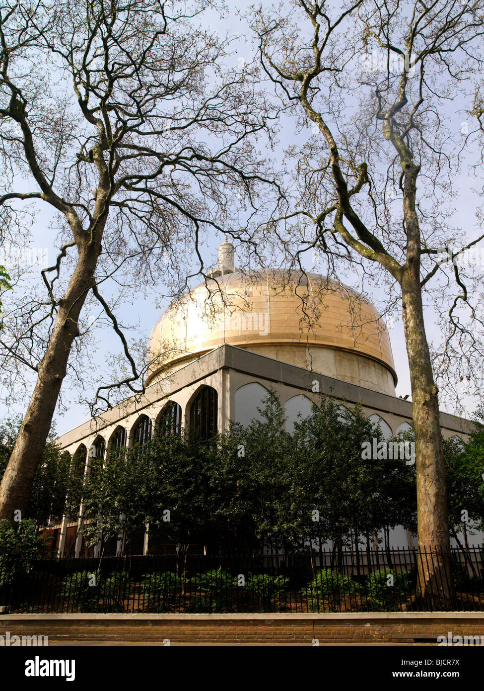 Regents Park Londra Inghilterra Londra Moschea centrale da Regents Park Foto Stock