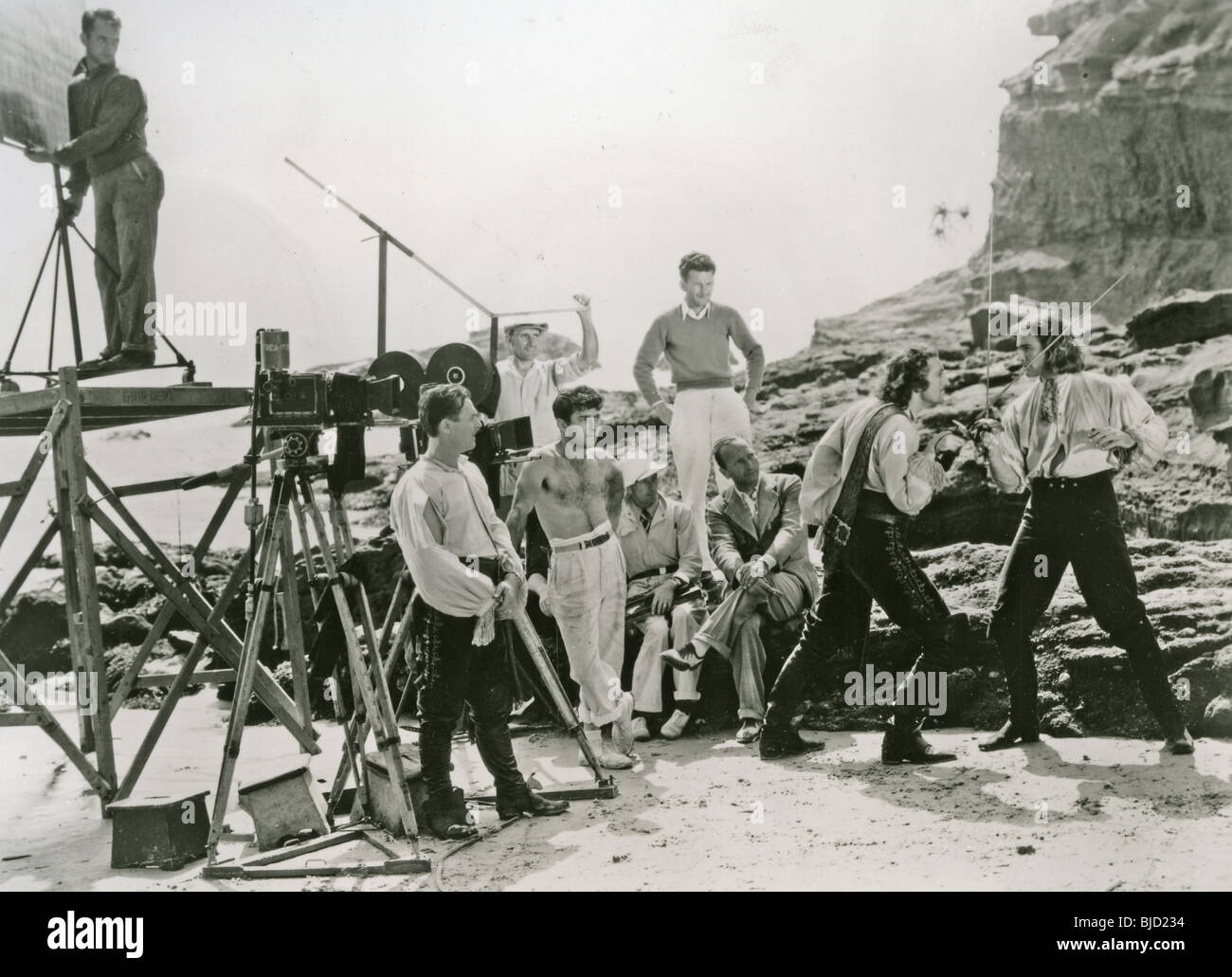 Capitano di sangue - posizione di ripresa del 1935 Warner film con Errol Flynn a destra Foto Stock