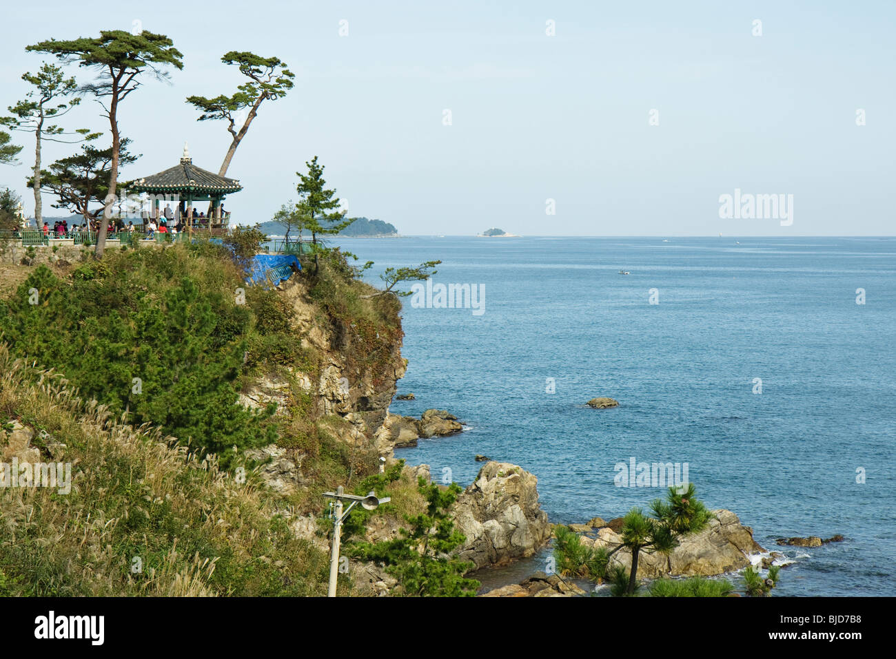 Uisangdae Pavilion di Naksansa, Gangwondo, Corea del Sud Foto Stock