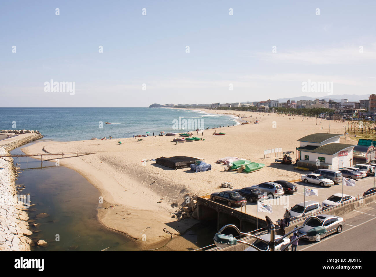 Vista aerea di Naksan Beach, Gangwondo, Corea del Sud Foto Stock