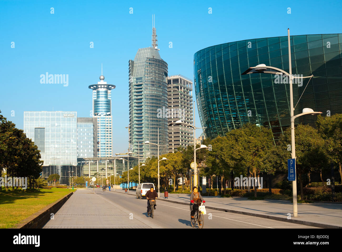 Shanghai Oriental Art Center presso il Century Avenue area a Pudong, Shanghai, Cina e Asia Foto Stock