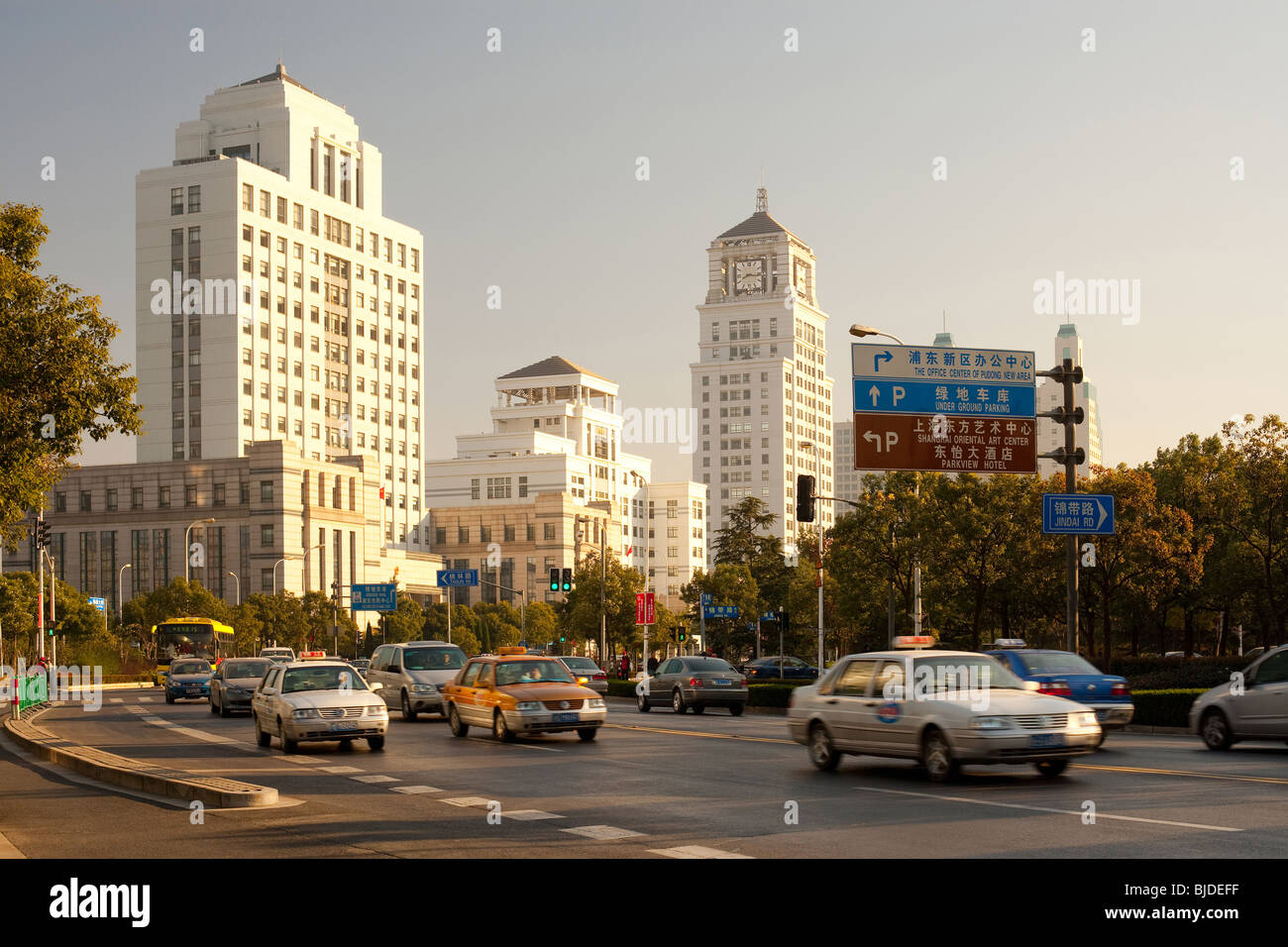 Quartiere benestante a Pudong, Shanghai, Cina e Asia Foto Stock