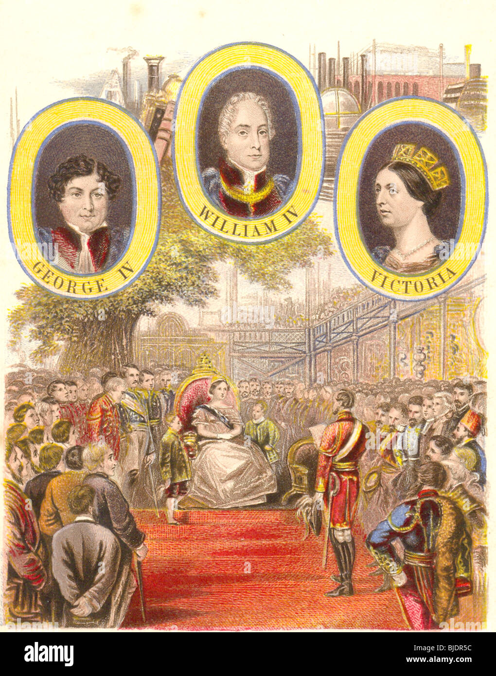 Aiuto didattico: Re e regine d'Inghilterra - XII - Casa di Hannover Foto Stock