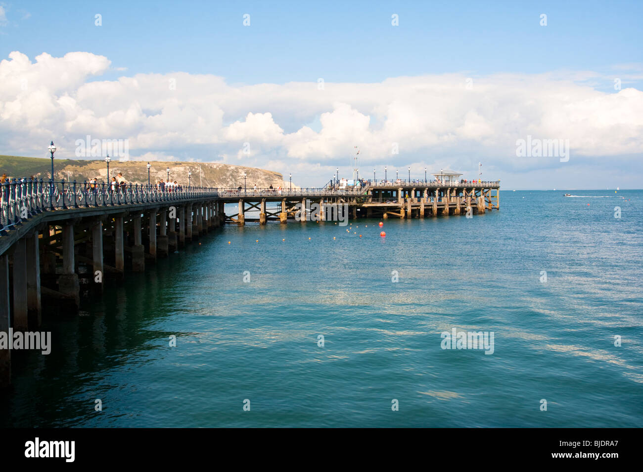 Swanage Pier, Dorset Inghilterra Foto Stock