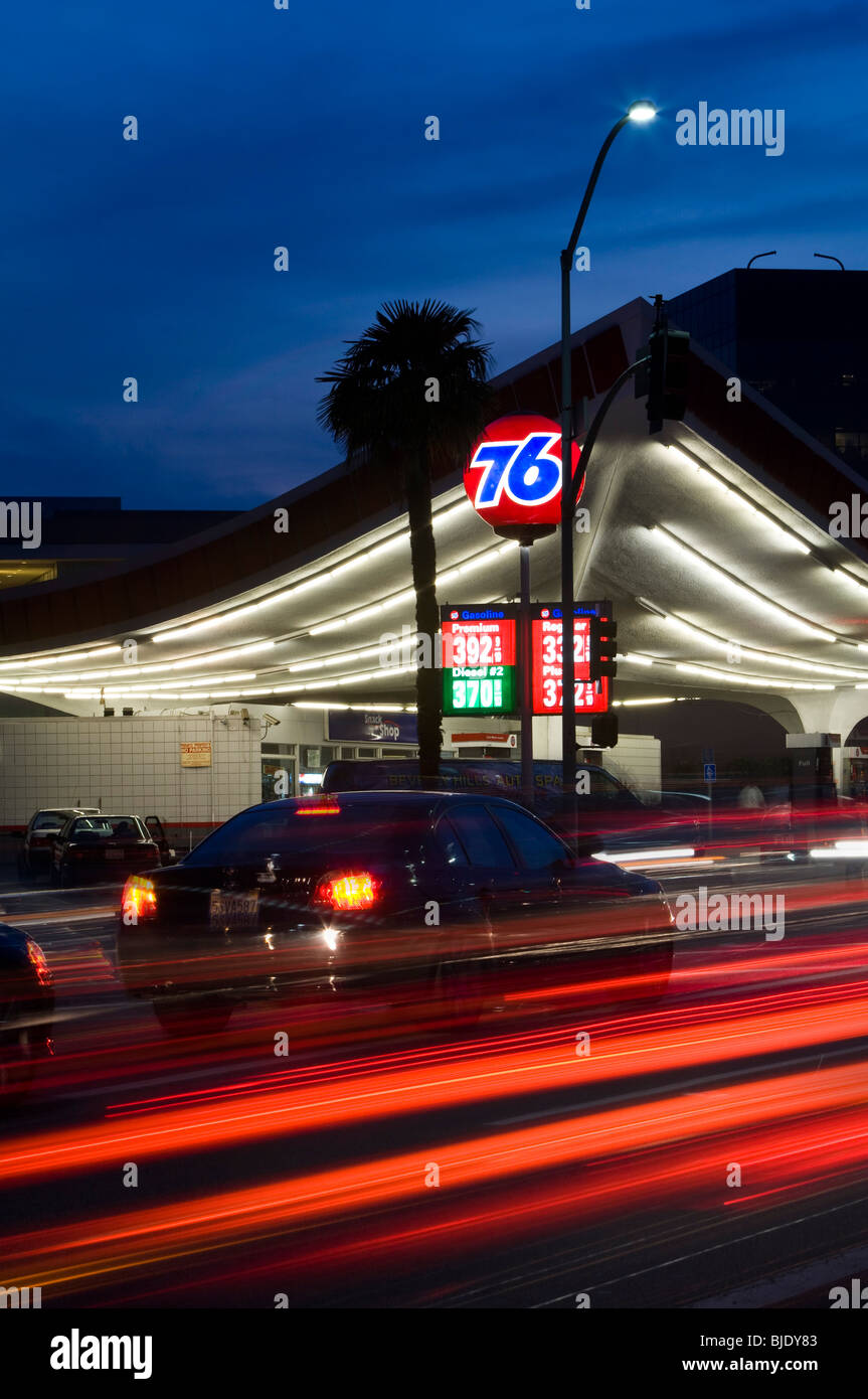 Unione 76 gas station, Crescent Drive Beverly Hills Foto Stock