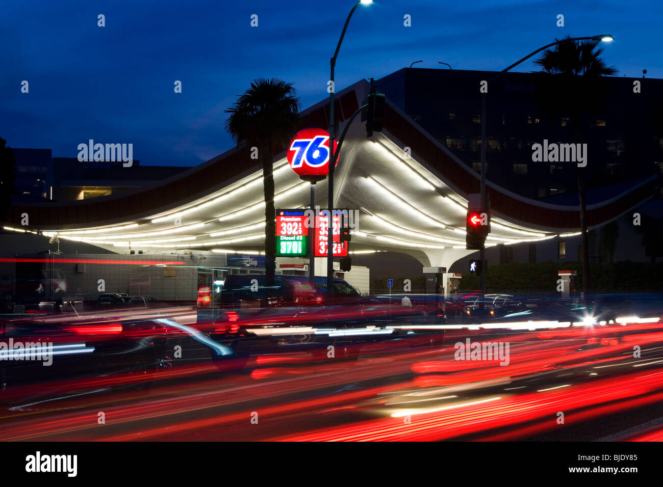 Unione 76 gas station, Crescent Drive Beverly Hills Foto Stock