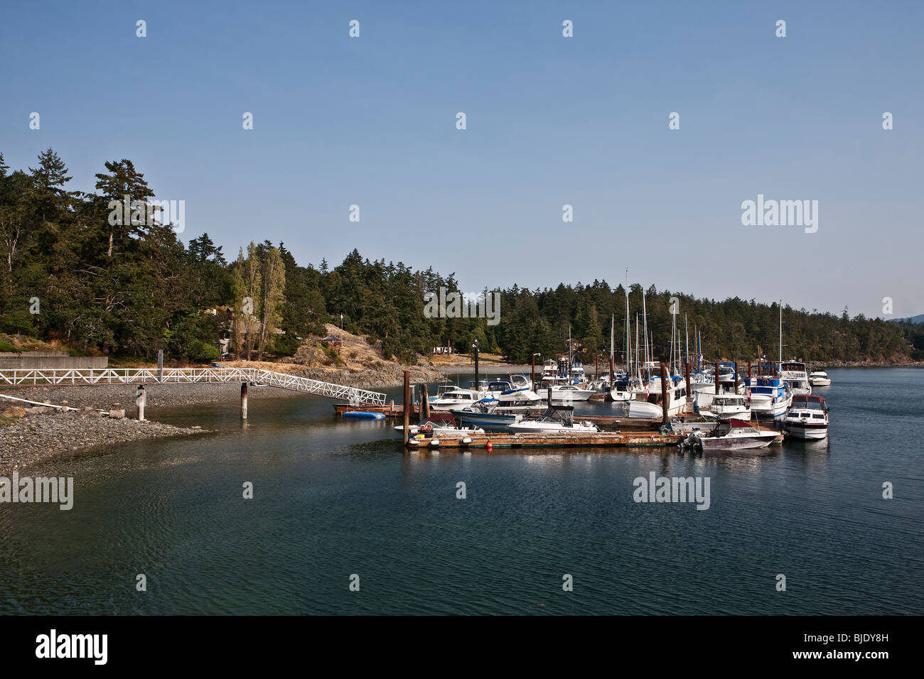 Isola di Vancouver imbarcazione marina Foto Stock
