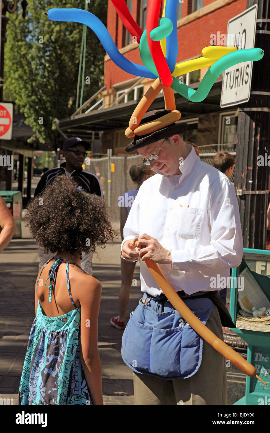 Portland Oregon grattacieli Skidmore Mercato e Festival della Comunità Foto Stock