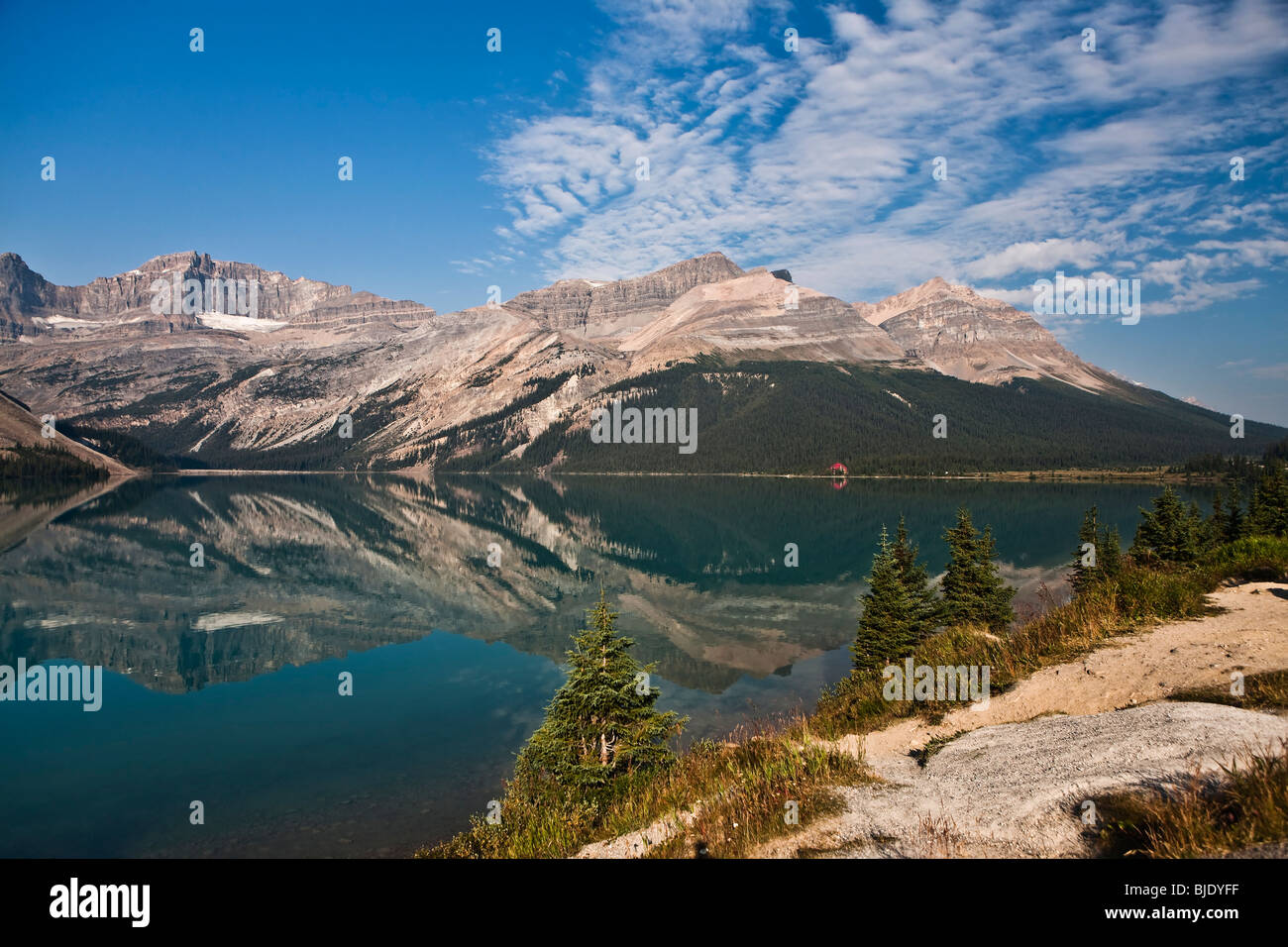 Bow Lake - Parco Nazionale di Banff - Alberta - Canada Foto Stock