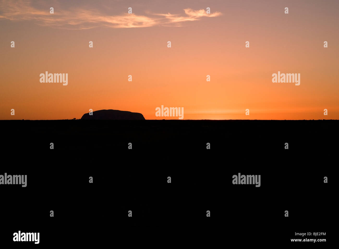 Tramonto a Ayers Rock. Foto Stock