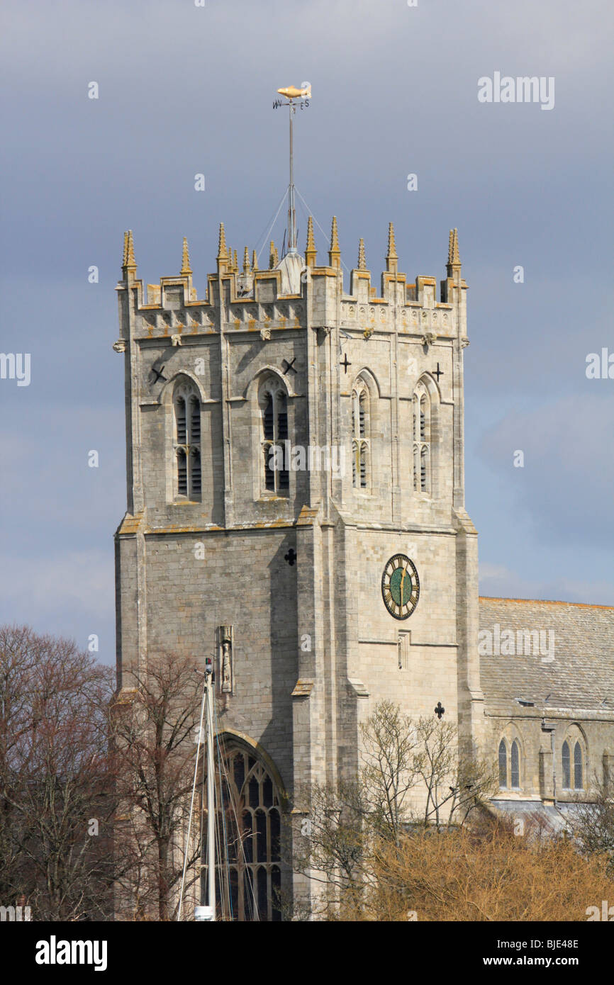 Priory città di Christchurch dorset England Regno unito Gb Foto Stock