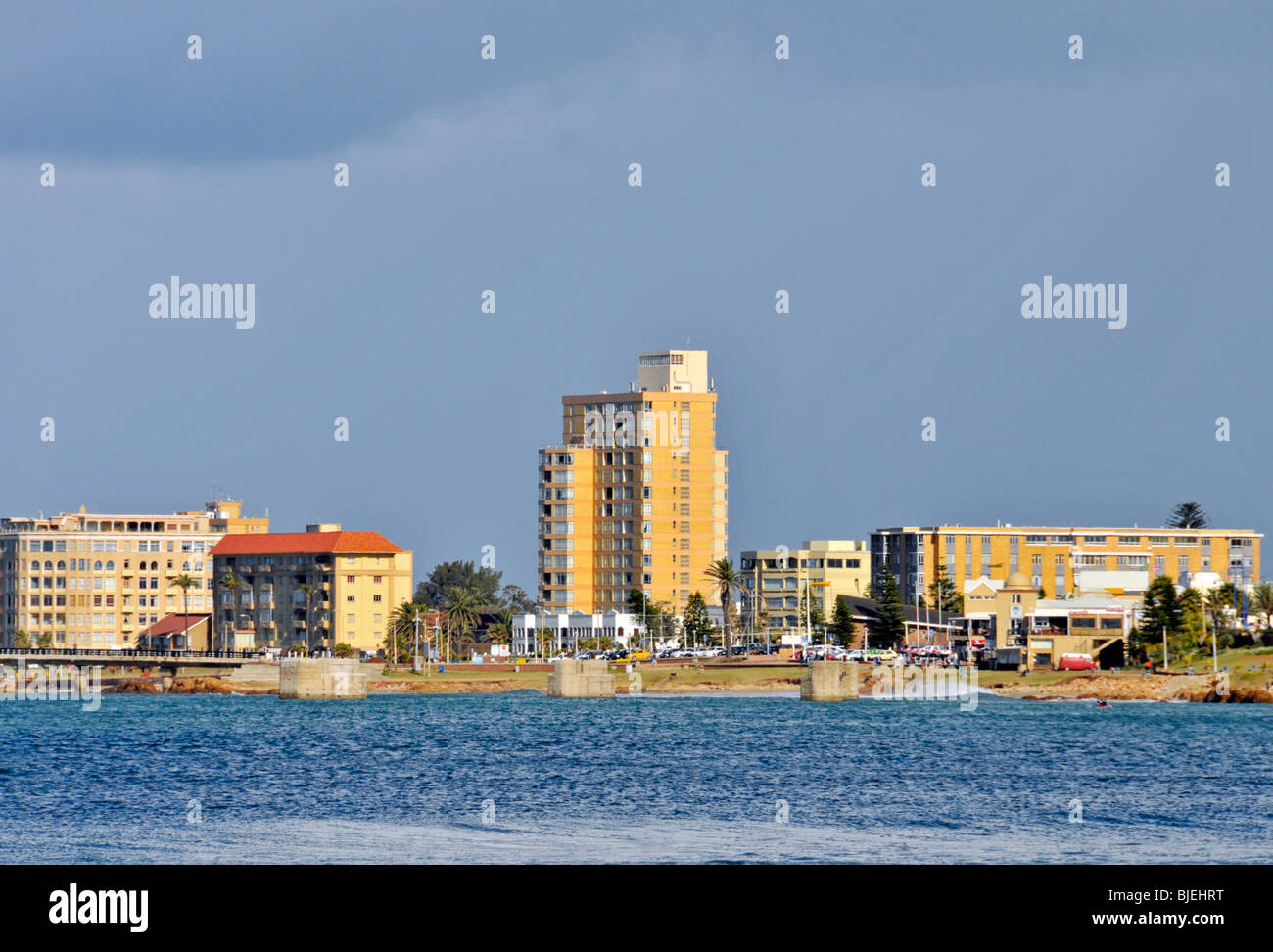 Vista della spiaggia di Port Elizabeth, Repubblica del Sud Africa Foto Stock