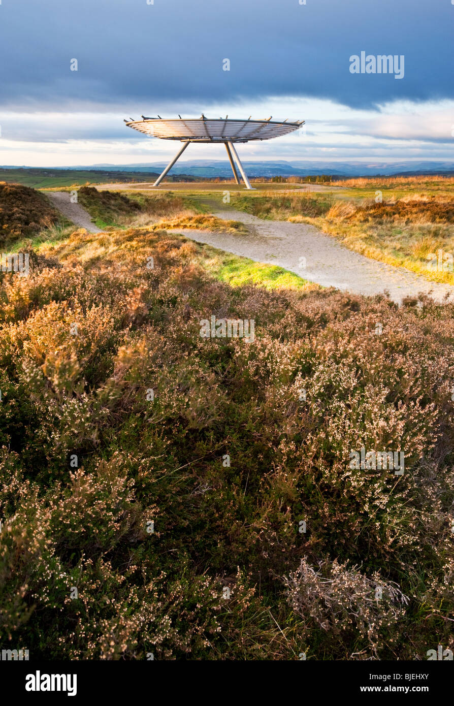 L aureola Panopticon, Top o' ardesia, vicino Rossendale, Lancashire, Inghilterra, Regno Unito Foto Stock