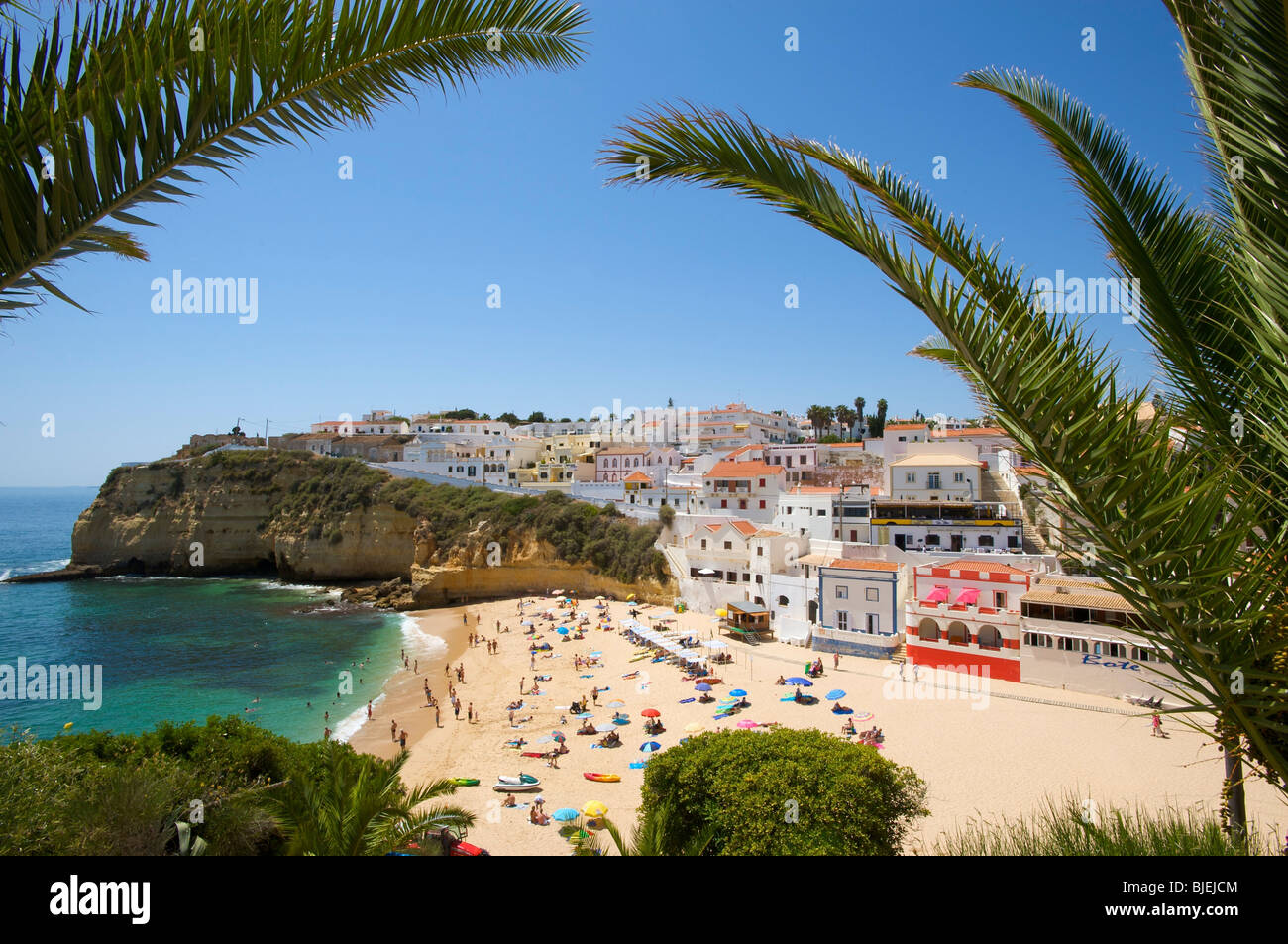 Spiaggia, Carvoeiro, Algarve, PORTOGALLO Foto Stock