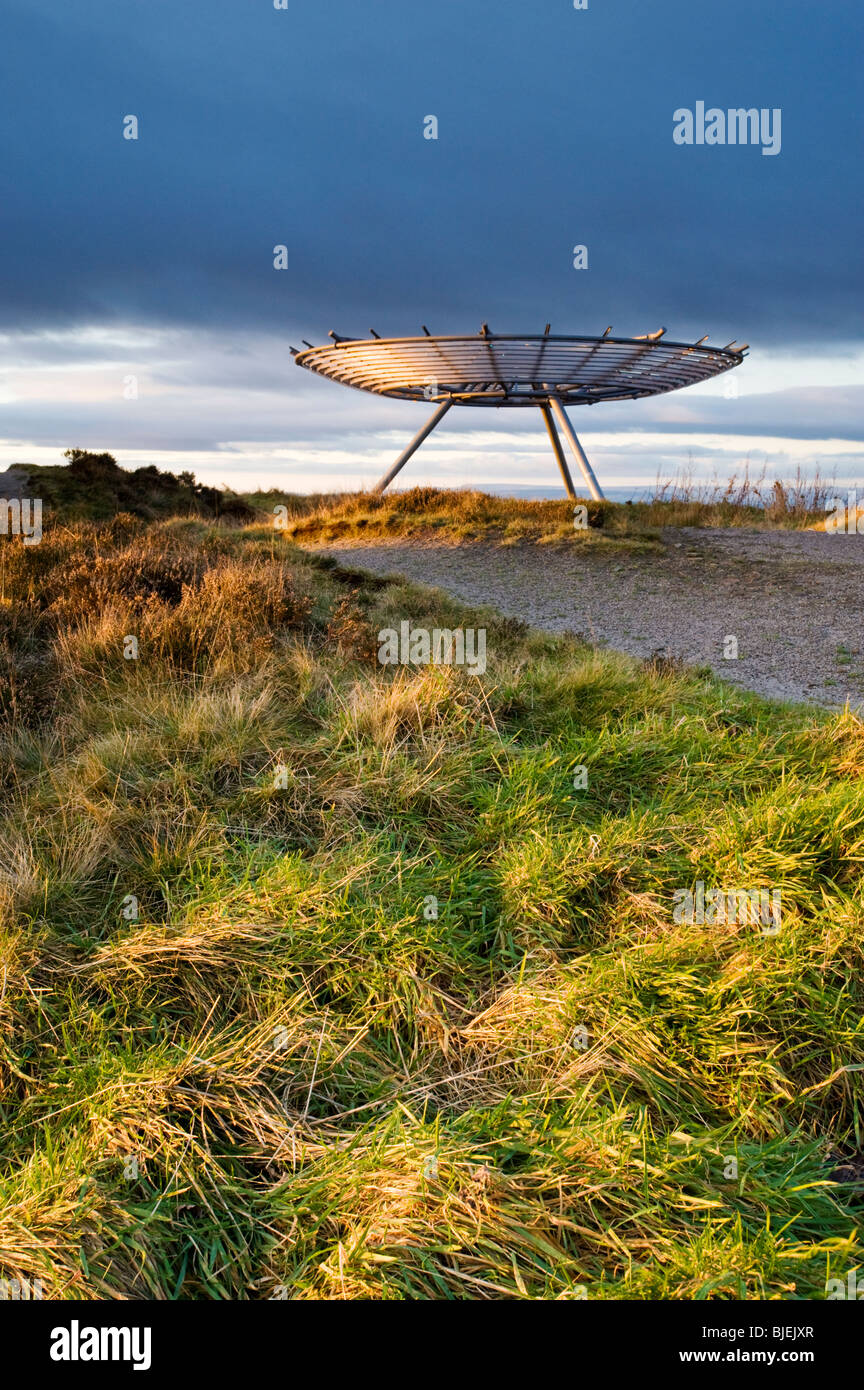 L aureola Panopticon, Top o' ardesia, vicino Rossendale, Lancashire, Inghilterra, Regno Unito Foto Stock