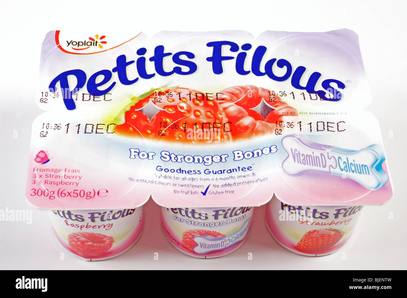 Petits Filous fromage frais. Foto Stock