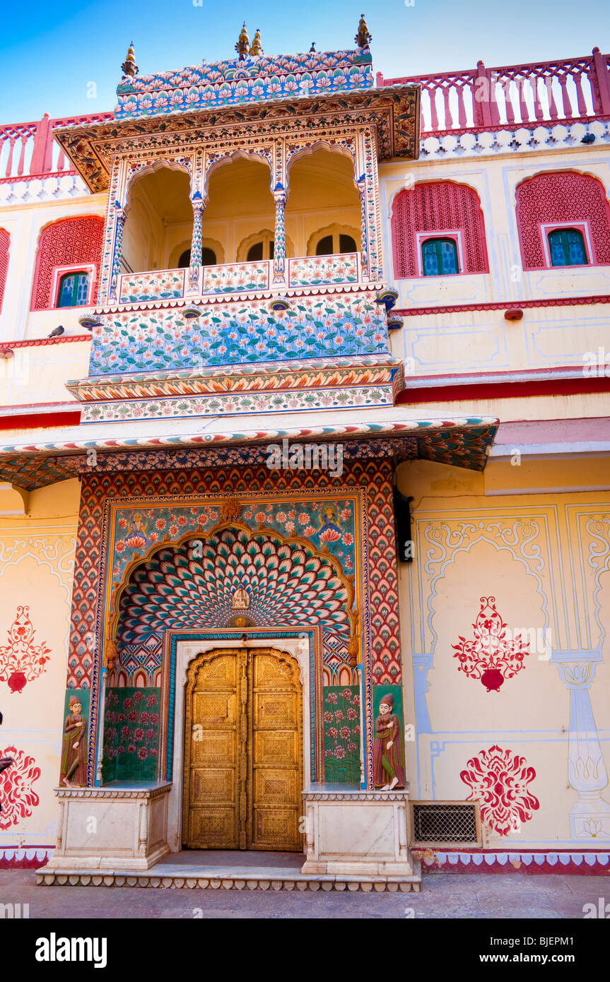 Palazzo di Città, Jaipur, Rajasthan, India Foto Stock