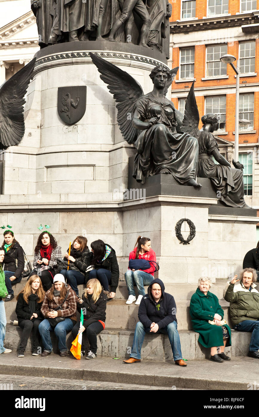 La festa di san Patrizio parade. Dublino, Irlanda. Foto Stock
