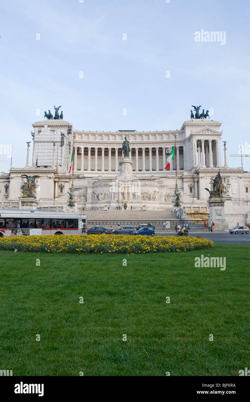 Italia, Roma, Vittorio Emanuele II Monumento a Piazza Venezia. Foto Stock